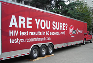 Photo: bioLytical Laboratories Inc. HIV/AIDS Mobile Testing campaign Test Your Commitment - Photo by Bradford McIntyre