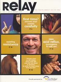 on the cover Positively positive: HIV+ for 20 years, Bradford McIntyre tells his story