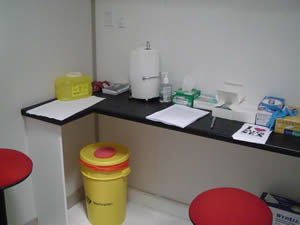 Photo: bioLytical Laboratories Inc. Mobile HIV testing - private testing station - Test Your Commitment campaign