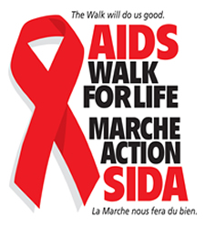 Poster: AIDS WALK FOR LIFE - The walk will do you good - MARCHE ACTION SIDA - La Marche nous fera du bien - AIDS Walk - aidswalkforlife.ca