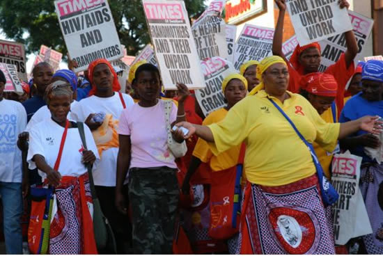 Photo: African grandmothers demonstrate in Manzini, Swaziland for women's rights and gender equality. Photo Credit: Debra Black/Toronto Star