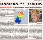 Canadian face for HIV and AIDS by GRAHAM SLAUGHTER - About Bradford McIntyre - The Province - July 31, 2013
