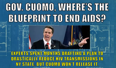 Photo: GOV. CUOMO, WHERE'S THE BLUEPRINT TO END AIDS?