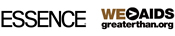 Essence and Greater Than AIDS logos Essence and Greater Than AIDS logos