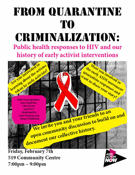Poster: From Quarantine to Criminalization - www.aidsactionnow.org