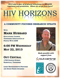 HIV Horizons: Wednesday May 22nd at Out Central - outcentral.org