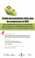 Poster: Could micronutrients help slow the progression of HIV?