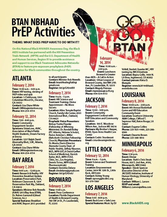 Flyer: BTAN - NBHAAD PrEP Activities