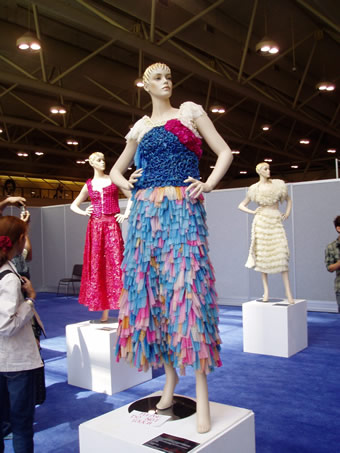 Condom Dresses by Adriana Bertini on exhibit at AIDS 2006
