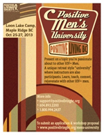Poster: Positive Men's University - positivelivingbc.org