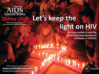 Poster International AIDS Candlelight Memorial 2014 - www.candlelightmemorial.org www.candlelightmemorial.org