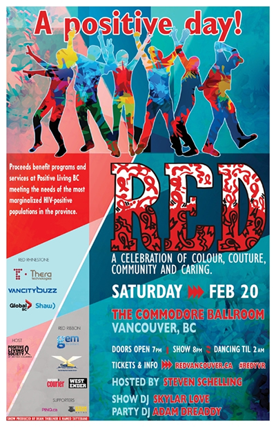 RED: A celebration of colour, couture, community, and caring - Positive Living BC Society -positivelivingbc.org