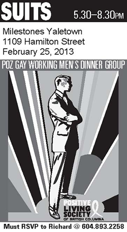 SUITS - POZ WORKING MEN'S DINNER GROUP - www.positivelivingbc.org