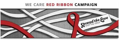 WE CARE RED RIBBON CAMPAIGN - Spread the Love - STOP THE VIRUS - AIDS Vancouver - www.aidsvancouver.org