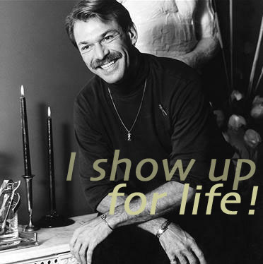 I show up for life! -  Photograph of Bradford McIntyre by Michelle Valberg, in Michelle's book; LOOK BEYOND The Faces and Stories of People with HIV/AIDS.