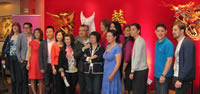 Photo: Celebrity Server Margaret Gallagher, Celebrity Dim Sum Emcees Fred Lee & Sophie Lui, Celebrity Servers, Bowen Zang, Karen S0, Deborah Moore, William Ho, Gloria Macarenko, Miyoung Lee, Stephanie Yuen, Zahra Alani, Susan da Silva, Chef Quang Dang and Chef Dale MacKay, at the 5th Annual Celebrity Dim Sum Event. June 2, 2012. Photo Credit: Bradford McIntyre