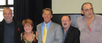 Vancouver AIDS Candlelight Memorial - Speakers James Johnstone (AIDS Candlelight Memorial), Doreen Littlejohn (Vancouver Native Health Society), Bradford McIntyre (Positively Positive - Living with HIV/AIDS), Brian Chittock (AIDS Vancouver), John Cameron (Positive Living BC) - Vancouver, BC. May 26, 2011