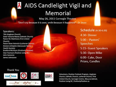 AIDS Candlelight Vigil and Memorial - May 26, 2011 Carnegie Theatre