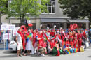 AIDS Vancouver team of volunteers participating in the Vancouver Pride Parade 2011. Photo Credit: Deni Daviau