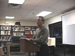 Bradford Mcintyre, Guest Speaker, at Alternative Methods in Managing HIV/AIDS Seminar, West End Community Centre, March 5, 2003, Vancouver,BC.
