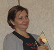 Anya Sarang, President of the Andrey Rylkov Foundation (ARF) recipient of 2012 International Award for Action on HIV/AIDS and Human Rights AWARD. Septermber 22, 2012 - Photo Credit: Bradford McIntyre