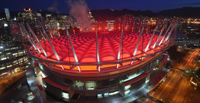 BC Place Stadium - Northern Lights Display - www.bcplacestadium.com