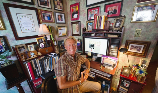 Photo: Bradford McIntyre at his in home office. Photo Credit: STEVE BOSCH/PNG