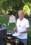 Bradford McIntyre - serves up Chicken Dogs, Vegggie Burgers, Hamburgers and Hot Dogs at the the Vancouver Friends for Life Society 1st Annual Bake Sale and BBQ - August 27, 2011 - Vancouver, BC Canada