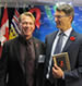 Bradford McIntyre, Director, Board of Directors, AIDS Vancouver, and Mayor Gregor Robertson - We Care RED RIBBON Campaign Launch - Vancouver City Hall - November 1, 2010