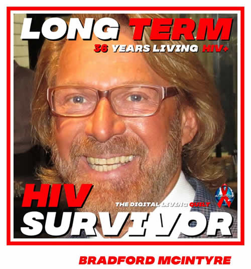 HIV Portrait Frame: Bradford McIntyre LONG TERM SURVIVIOR 36 YEARS LIVING HIV+ - The Digital Living Quilt by Zee Strong