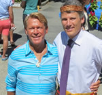 Photo: Bradford McIntyre and Vancouver Mayor Gregor Robertson at PRIDE PROCLAMATION at Vancouver City Hall. July 28, 2014