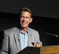 Bradford McIntyre speaking at Pacific Cinematheque before a showing of the Bill Sherwood film, Parting Glances. Bradford discussed the film Parting Glances and shared his own experience living with HIV. November 12, 2010 - Vancouver, Canada