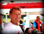 Bradford McIntyre, AIDS Vancouver Vice Chair, AIDS Vancouver Board of Directors, manned the AIDS Vancouver Community Table at Vancouver's Scotiabank AIDS Walk for Life 2012 - September 23, 2012. Photo by Eric Rudolf.