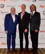 Photo: Brian William Chittock, Executive Director of AIDS Vancouver, Daniel Dex, AIDS Vancouver Chair & Bradford McIntyre (HIV+ 31 years & former AIDS Vancouver Vice Chair) at AIDS Vancouver`s Premiere Fundraiser, the 8th Annual Celebrity Dim Sum - October 4th 2015. Photo Credit: Eric Rudolph