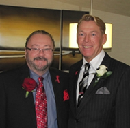 Brian Chittock, AIDS Vancouver Executive Director & Diamond Jubilee Medal recipient Bradford McIntyre, AIDS Vancouver Vice Chair