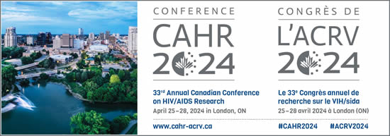 33rd Annual Canadian Conference on HIV/AIDS Research (CAHR 2024) - www.cahr-acrv.ca/conference/