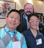 Photo: AIDS Vancouver Director Tuan Luu, AIDS Vancouver Executive Director Brian Chittock & AIDS Vancouver Director Elrick Lu at the Fifth Annual Celebrity Dim Sum, June 2, 2012 at Sun Sui Wah Seafood Restaurant, Vancouver, BC. Photo Credit: Bradford McIntyre
