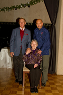 Queen Elizabeth II Diamond Jubilee Medal Recipients: Bradford McIntyre (Positive Living BC Member), Joel Nim Cho Leung (Positive Living BC Member) & May McQueen (Positive Living BC Volunteer) at the Positive Living BC Members Holiday Season Dinner, December 6, 2012. Photo Credit: Kangsoon Park