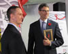 Daniel Dex Chair, Board of Directors, AIDS Vancouver and Vancouver Mayor, Gregor Robertson - We Care RED RIBBON Campaign Launch - Vancouver City Hall - November 1, 2010 - Photo Credit: Bradford McIntyre