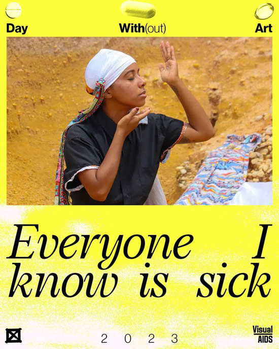 Hiura Fernandes and Lili Nascimento, Aquela criança com AID$ (That Child with AID$), 2023. Commissioned by Visual AIDS for Everyone I Know Is Sick Hiura Fernandes and Lili Nascimento, Aquela criança com AID$ (That Child with AID$), 2023. Commissioned by Visual AIDS for Everyone I Know Is Sick
