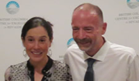 Photo: Dr. Zabrina Brumme, Director, Laboratory Program, BC Centre for Excellence in HIV/AIDS, and Associate Professor, Health Sciences Simon Fraser University & Timothy Brown, First Person Cured of HIV -  forefront Lecture