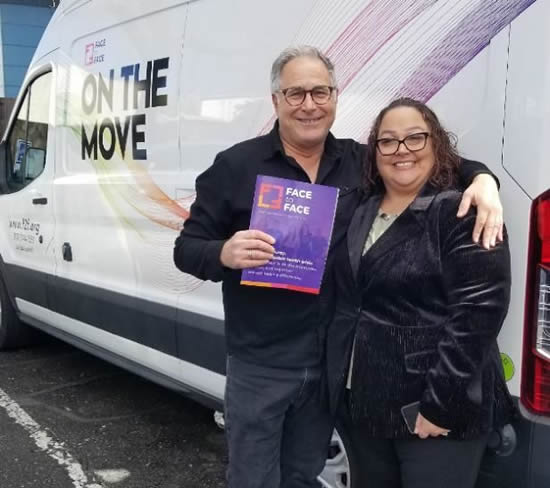 Gary Saperstein and Lorie Violette of Sonoma County's Face to Face. Photo Credit: Michelle Marques