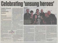 Celebrating 'unsung heroes'. Legacy Awards honour community leaders