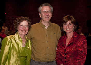 The BC-CfE's 2010 AccolAIDS winners. Left to right: Irene Goldstone, Dr. Richard Harrigan, Dr. Silvia Guillemi