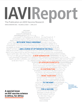 IAVI Report cover, 2019�