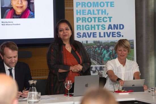 Photo: NCD Alliance president Monika Arora. Photo courtesy of NCD Alliance. NCD Alliance president Monika Arora. Photo courtesy of NCD Alliance.