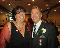 Diamond Jubilee Medal recipients, Monique Doolittle-Romas, Chief Executive Officer of the Canadian AIDS Society & Bradford McIntyre, Vice Chair, on the Board of Directors of AIDS Vancouver and Founder of Positively Positive - Living with HIV/AIDS (www.PositivelyPositive.ca).