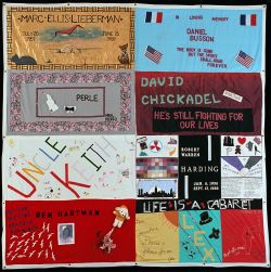 eight panels from the National AIDS Memorial Quilt