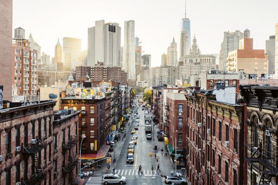Photo: High angle view of Lower East Side Manhattan in downtown New York City, U.S.A. High angle view of Lower East Side Manhattan in downtown New York City, U.S.A.