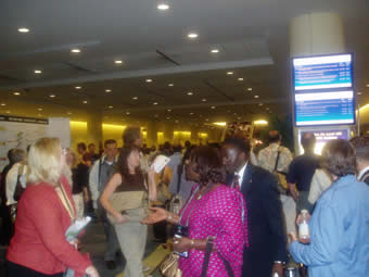 AIDS 2006: Thousands of delegates fill the halls of the Metro Toronto Convention Centre.